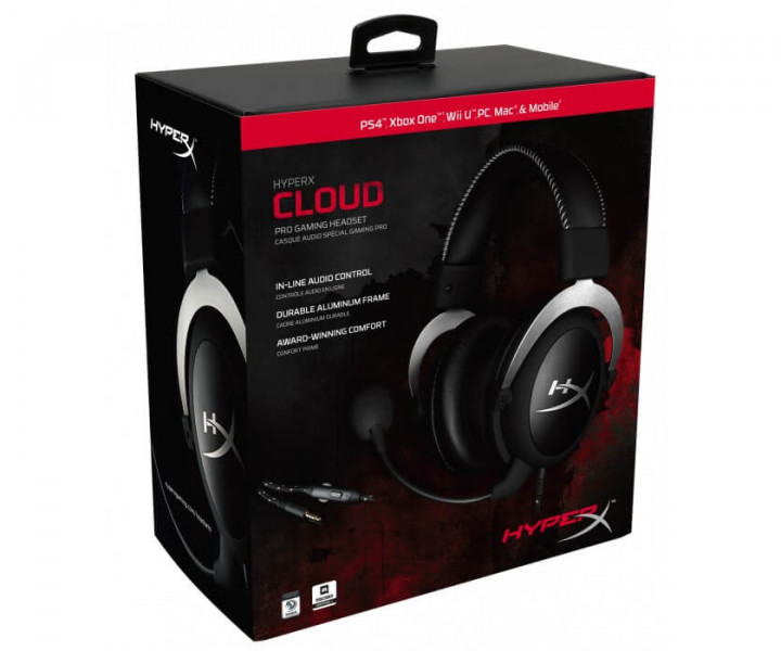 Гарнитура Kingston HyperX Cloud Pro Gaming Headset Silver (HX-HSCL-SR/NA)